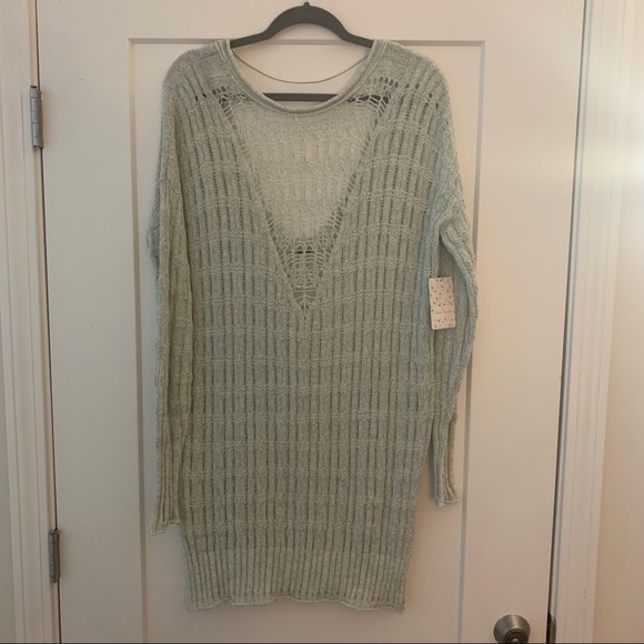 Free People Pretty In Pointelle Tunic Sweater - Picture 6 of 13
